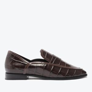 Schutz Maurice Croc Loafers ~ Dark Brown